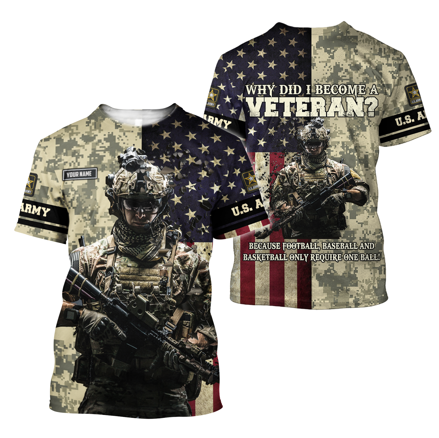US Army Veteran 3D All Over Printed Shirts For Men and Women DQB16102001ST