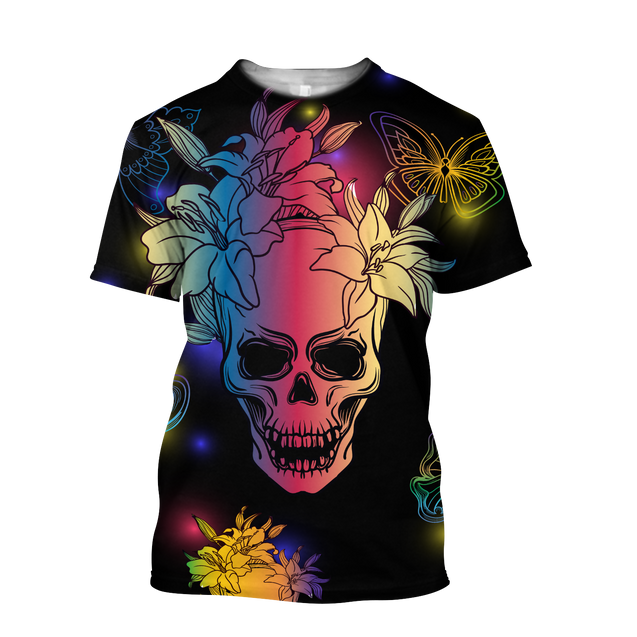 Love Skull 3D all over printed for man and women-Apparel-PL8386-T- Shirt-S-Vibe Cosy™