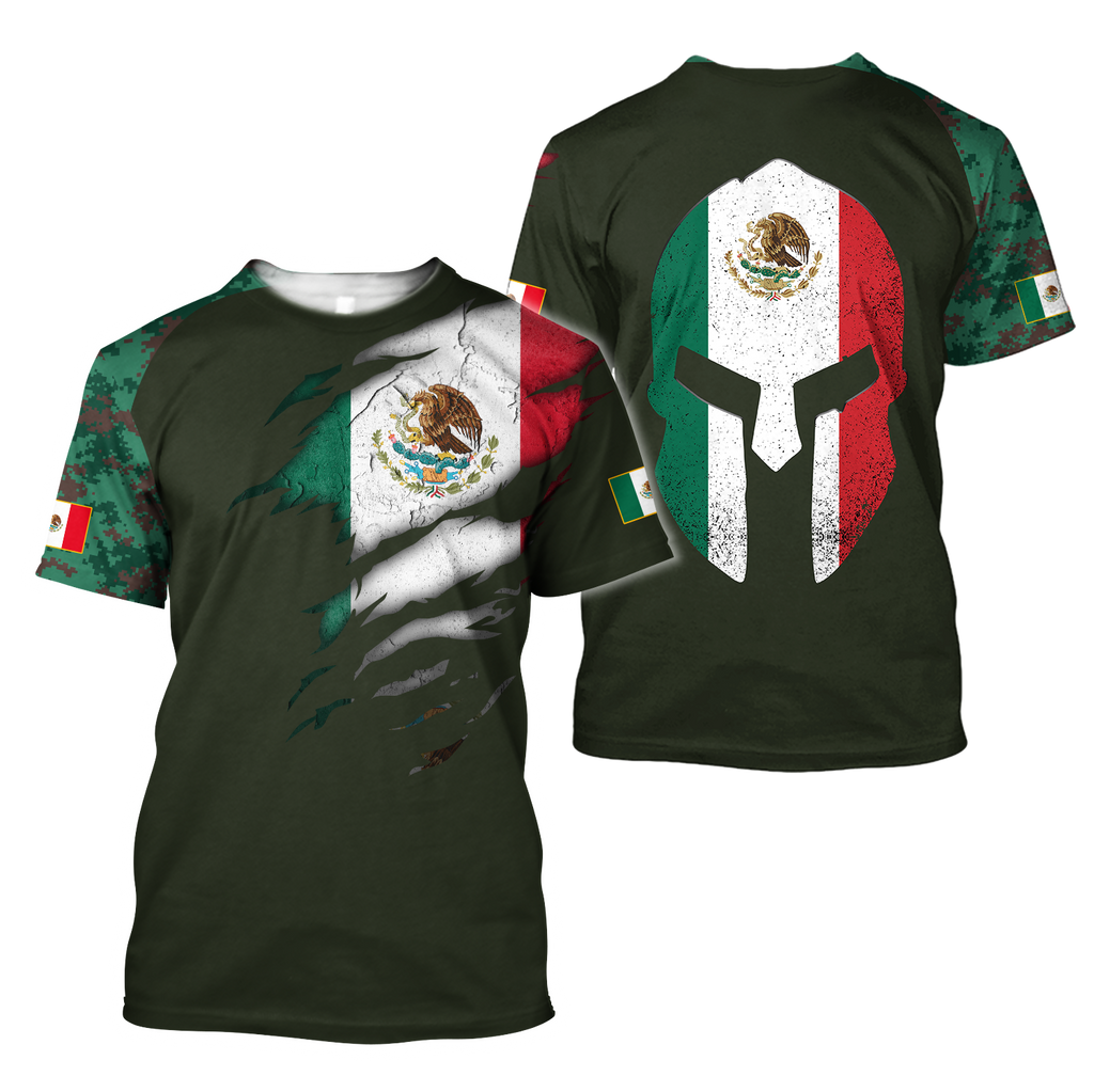 Mexican Coat Of Arm 3D All Over Printed Shirts DQB10142002