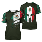 Mexican Coat Of Arm 3D All Over Printed Shirts DQB10142002