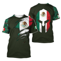 Mexican Coat Of Arm 3D All Over Printed Shirts DQB10142002