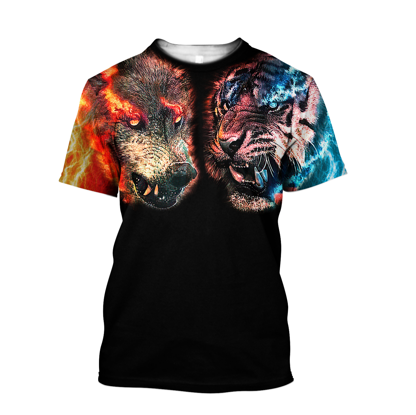 Wolf tiger 3D hoodie shirt for men and women MHST1010205
