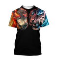 Wolf tiger 3D hoodie shirt for men and women MHST1010205