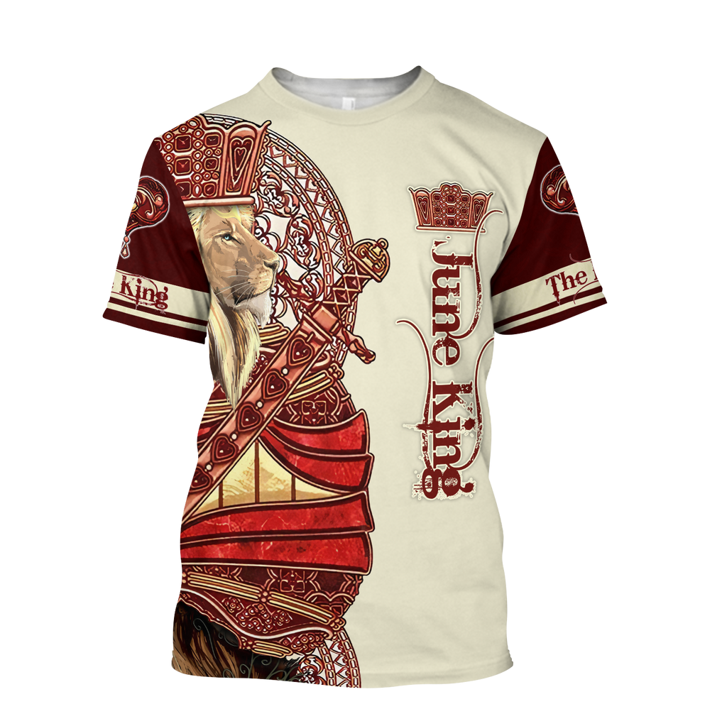 June King Lion 3D All Over Printed Unisex Shirts