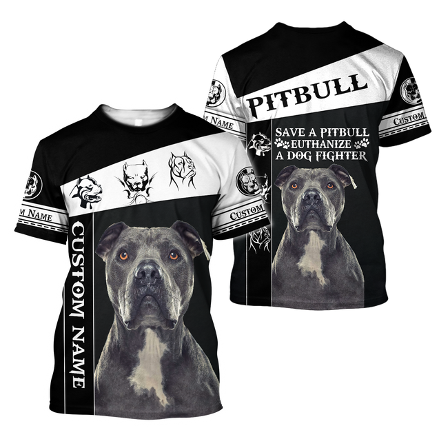 Personalized Save A Pitbull Euthanize A Dog Fighter Hoodie Shirt for Men and Women HHT07102011