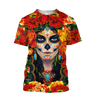 All Over Printed Day Of The Dead Skull HHT01092005-MEI