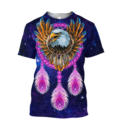 Eagle Purple Dreamcatcher Native American 3D All Over Printed Shirts VP11092002-LAM