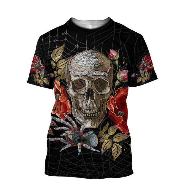 Love Skull red 3D all over printed for man and women QB06042001-Apparel-PL8386-T- Shirt-S-Vibe Cosy™