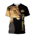 Queen Lion 3D All Over Printed Unisex Shirts