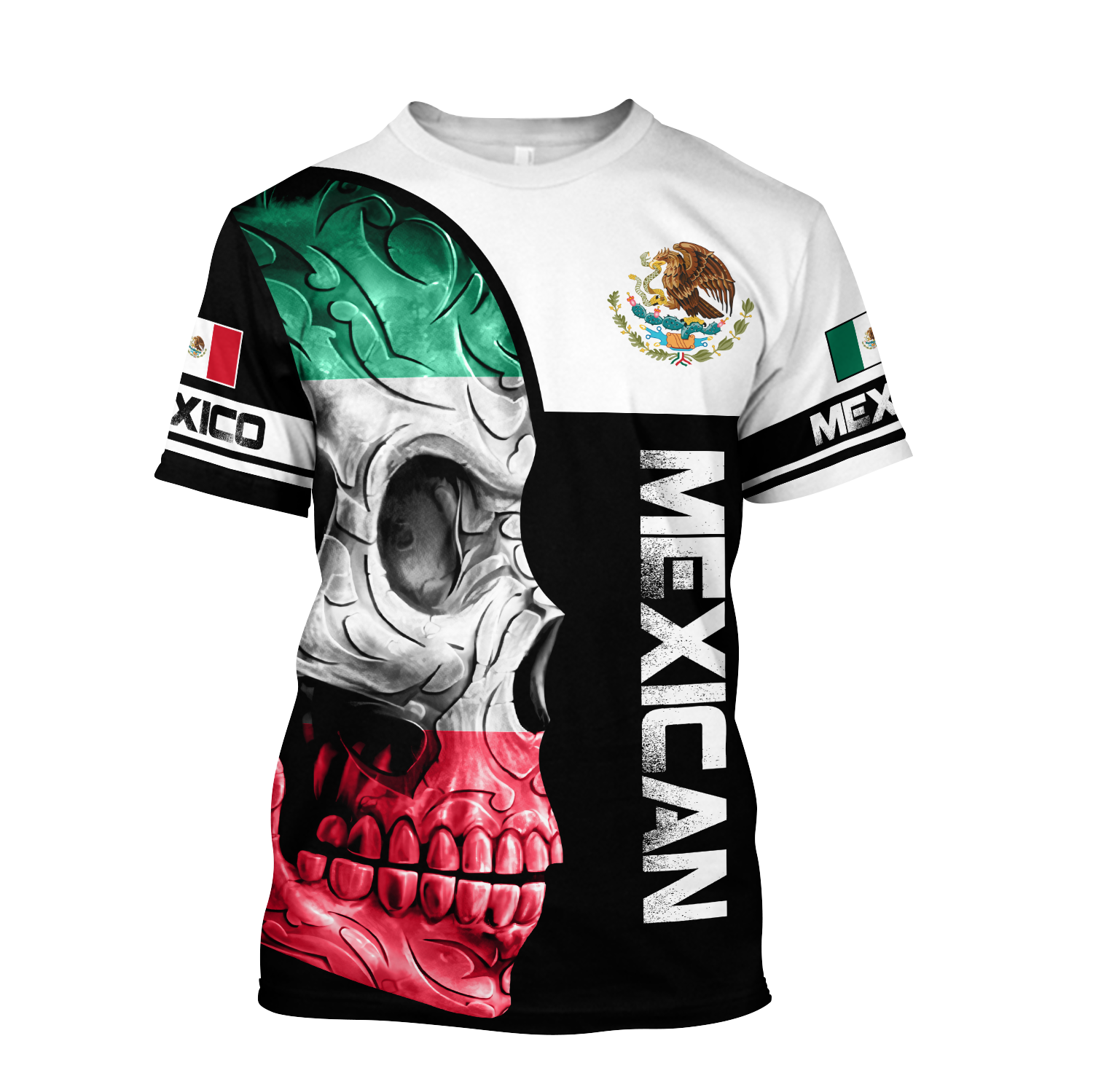 Mexican Skull 3D All Over Printed Shirts For Men and Women DQB10102001