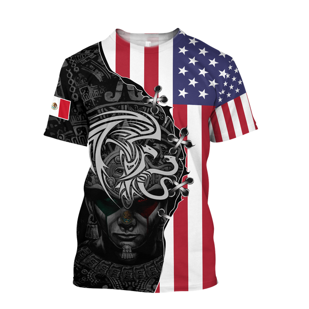 Mexico- US 3D All Over Printed Shirts For Men and Women-Apparel-TA-Hoodie-S-Vibe Cosy™
