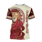 October Lion Queen 3D All Over Printed Shirt for Women