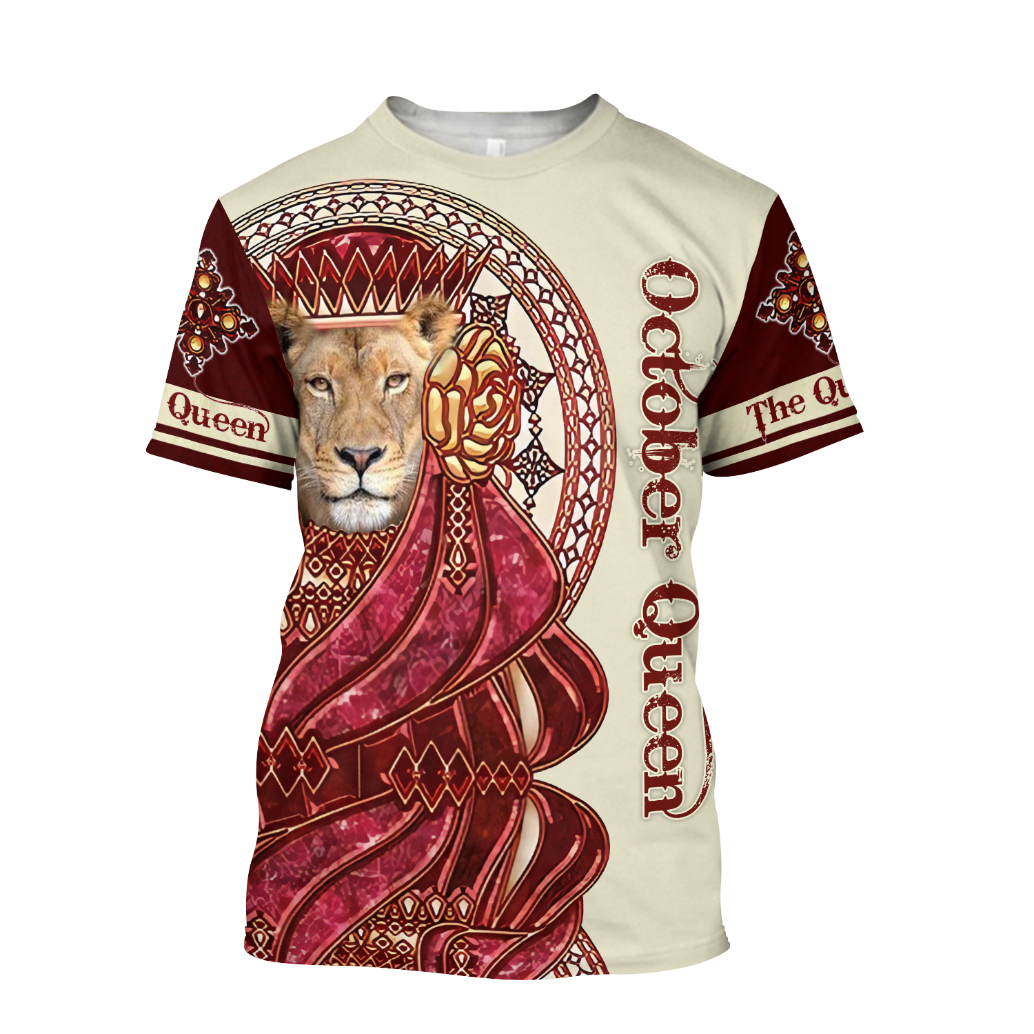 October Lion Queen 3D All Over Printed Shirt for Women
