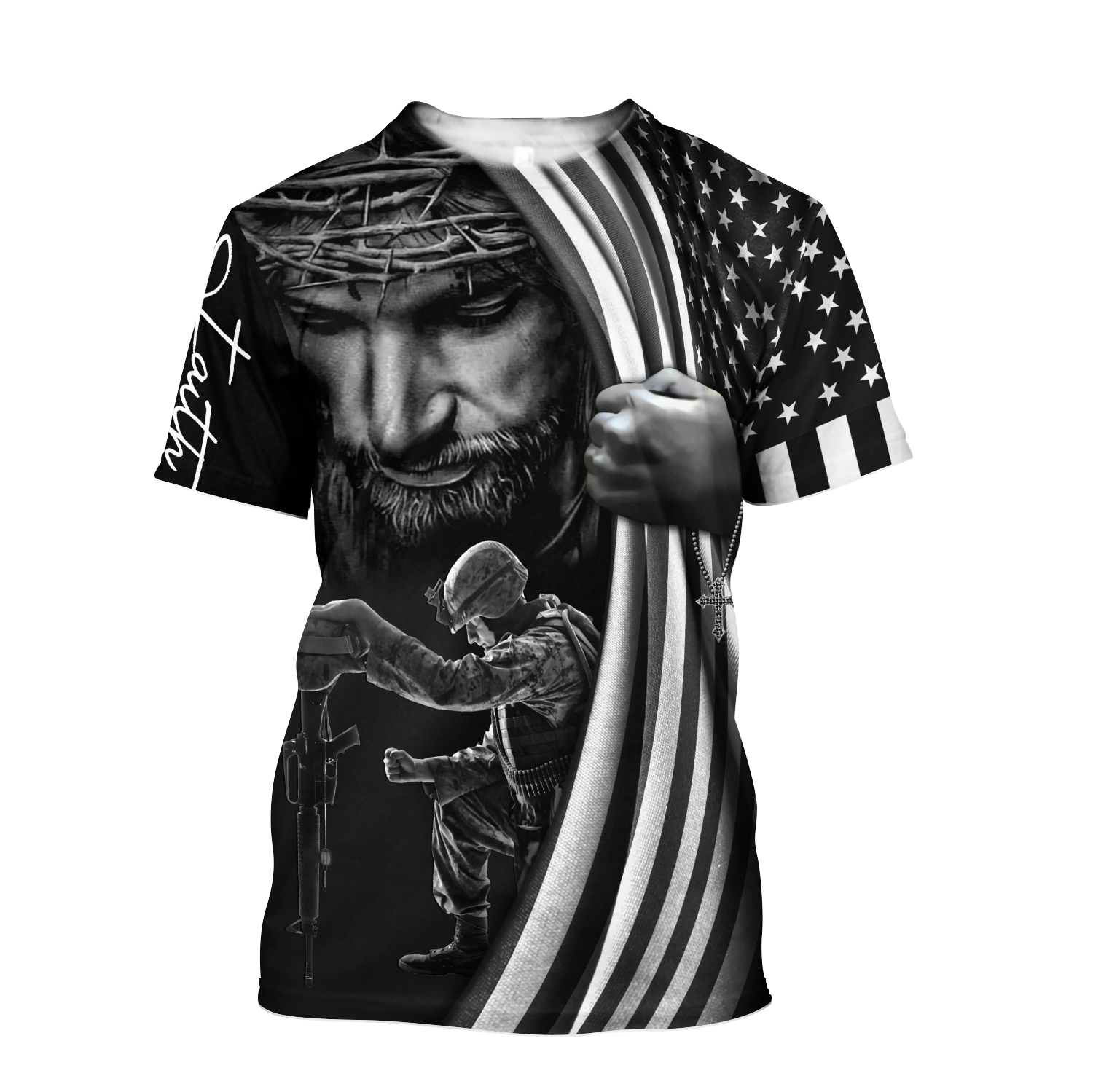 US Veteran One Nation Under God 3D All Over Printed Shirts TA09162002