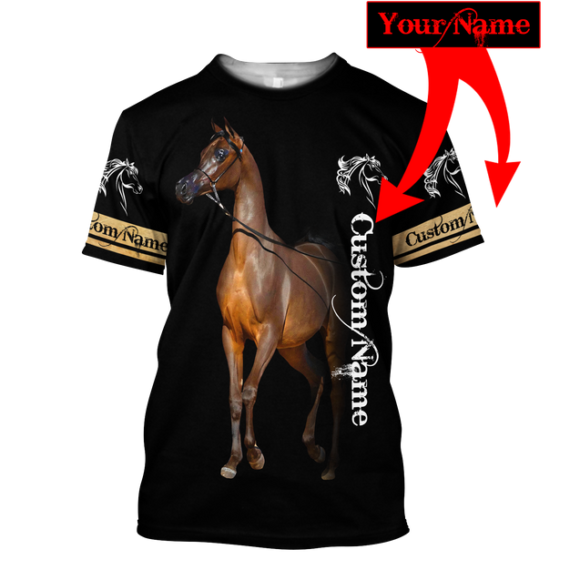 Arabian Horse Custom Name 3D All Over Printed Shirts DQB10072001