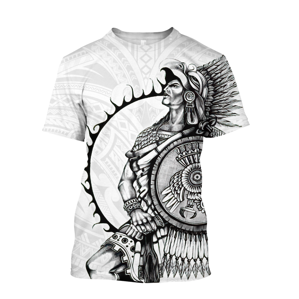 Mexican Aztec Warrior 3D All Over Printed Shirts DQB07162001-Apparel-TA-T-Shirts-S-Vibe Cosy™