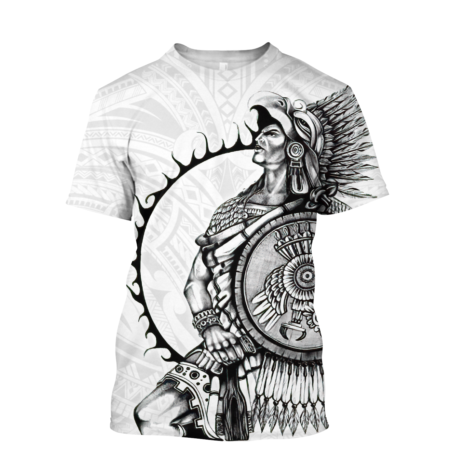 Mexican Aztec Warrior 3D All Over Printed Shirts DQB07162001-Apparel-TA-T-Shirts-S-Vibe Cosy™