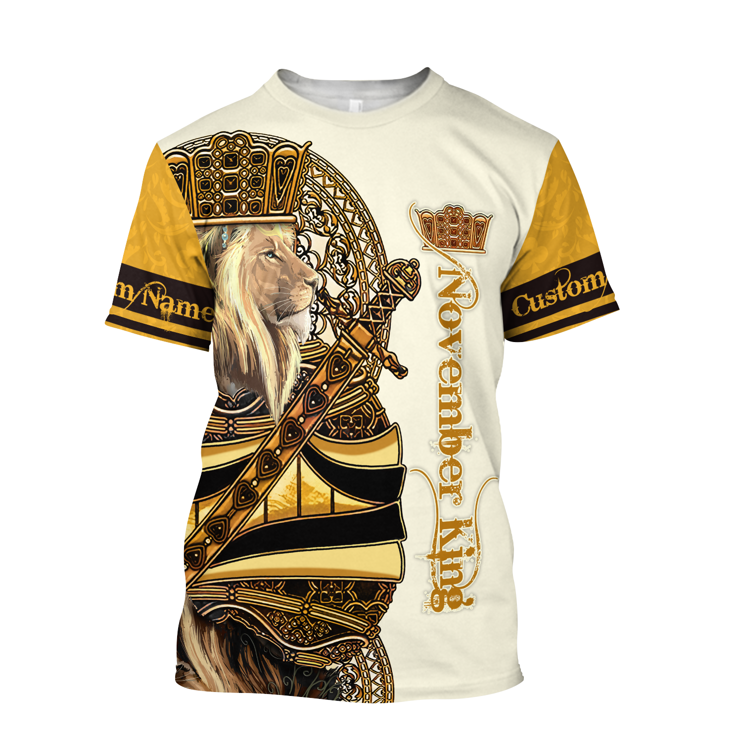 Custom Name November King 3D All Over Printed Unisex Shirts