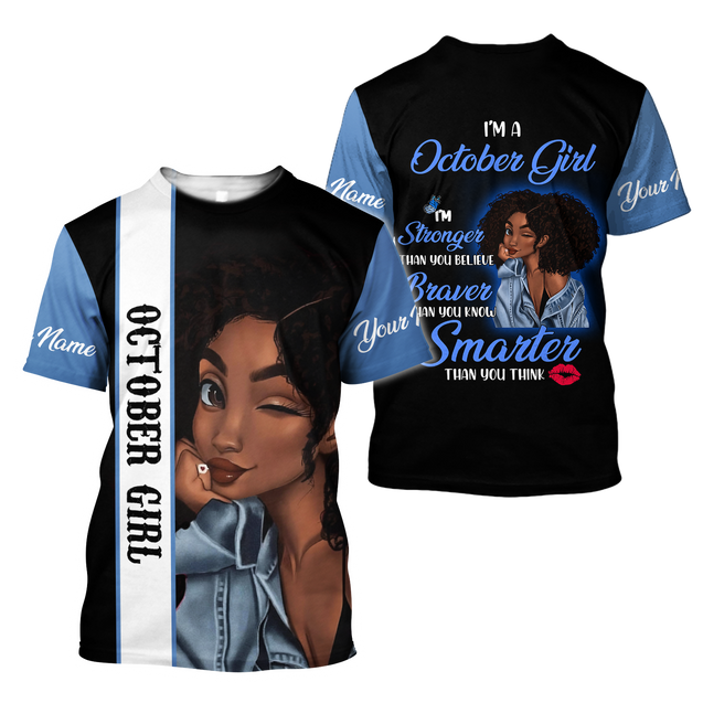 October Girl 3D All Over Printed Shirts For Women