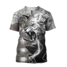 Lion Warrior Amor Tattoo 3D All Over Printed Unisex Shirts