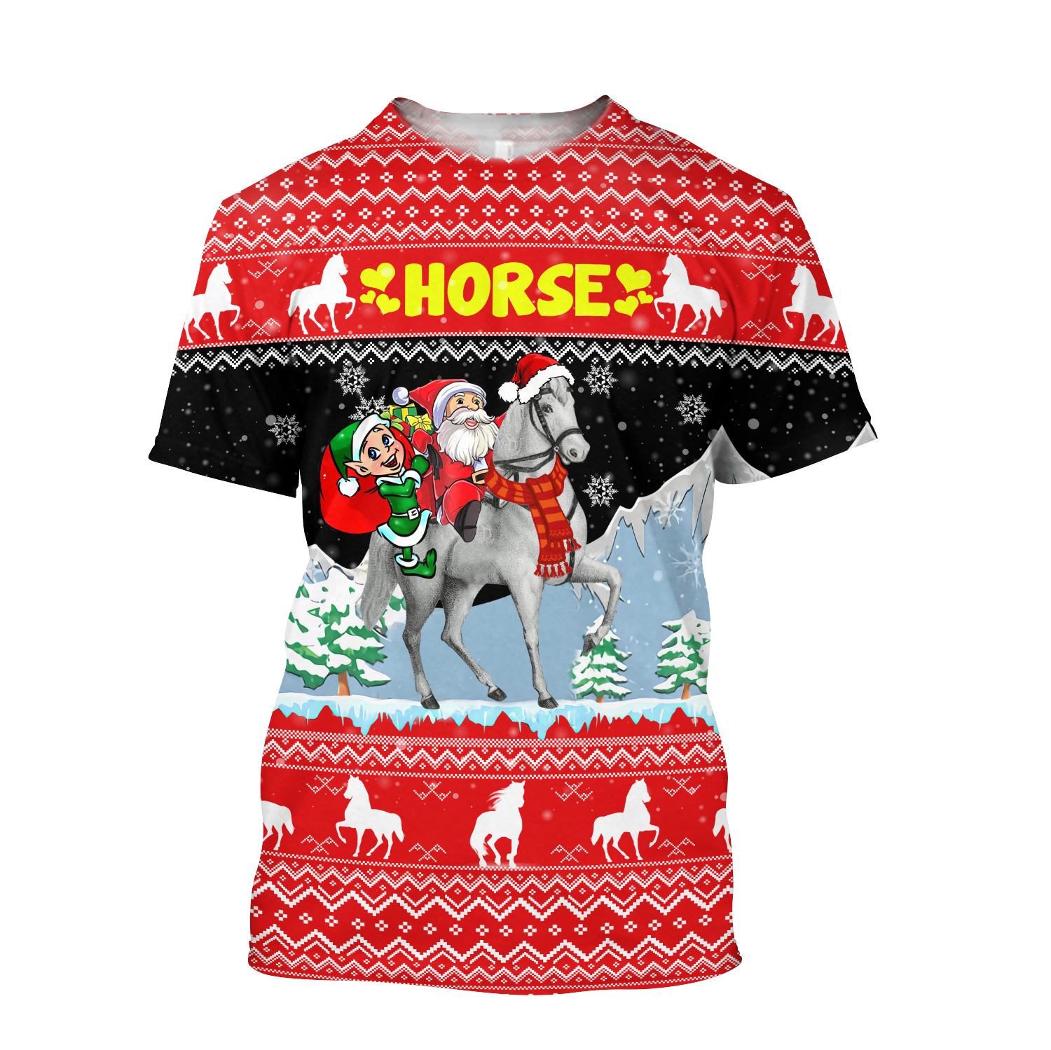 Horse Christmas 3D Shirt For Men And Women HHT16102006