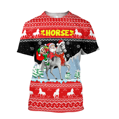 Horse Christmas 3D Shirt For Men And Women HHT16102006