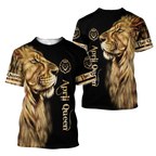 April Lion Queen 3D All Over Printed Shirt for Women
