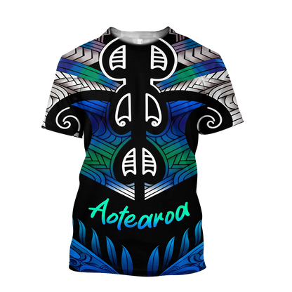 Aoteatoa New Zealand Maori 3d all over printed shirt and short for man and women-Apparel-PL8386-T-shirt-S-Vibe Cosy™