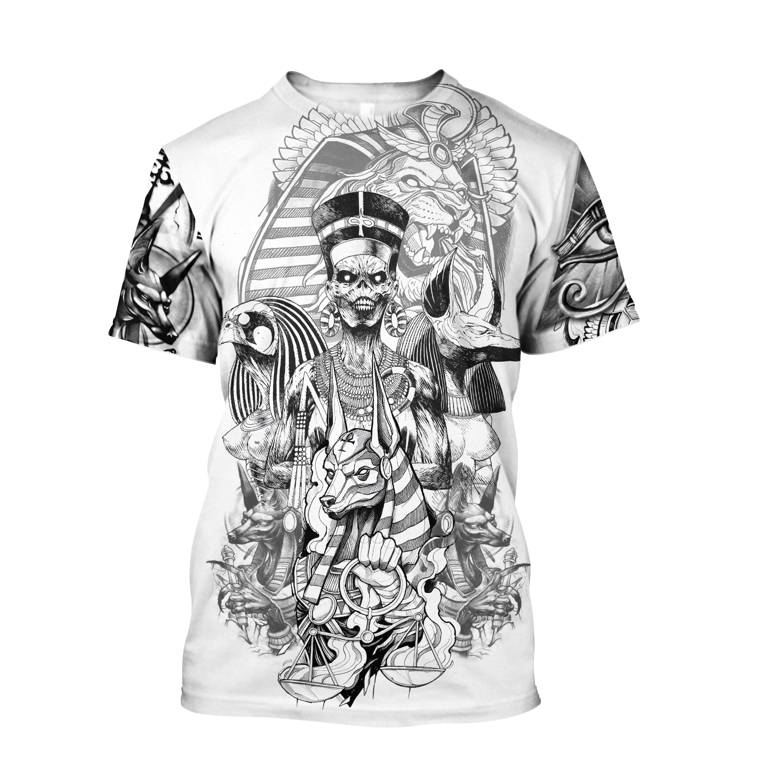 3D God of Egypt Tattoo Over Printed Shirt for Men and Women