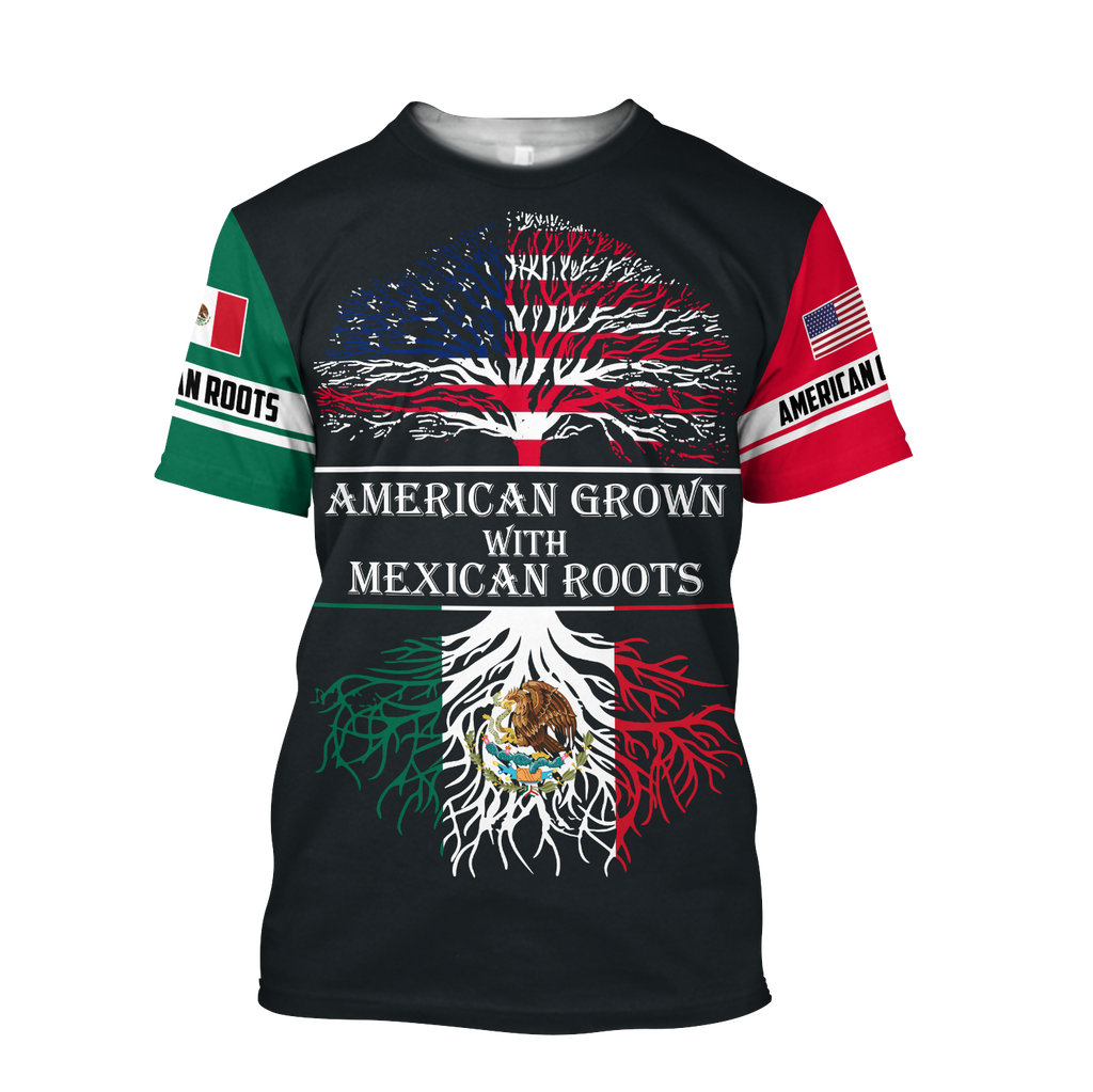 American Grown With Mexican Roots 3D All Over Printed Shirts For Men and Women QB06112003