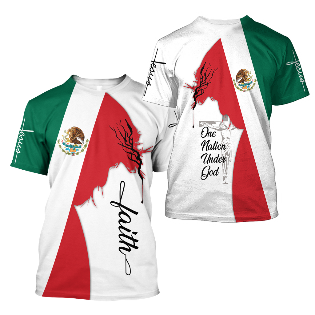 One Nation Under God Mexican Jesus 3D All Over Printed Shirts DQB10092002