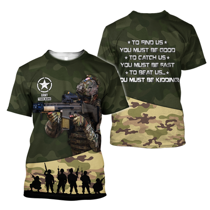 US Army US Army Veteran 3D All Over Printed Shirts For Men and Women