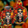 All Over Printed Day Of The Dead Skull HHT01092005-MEI