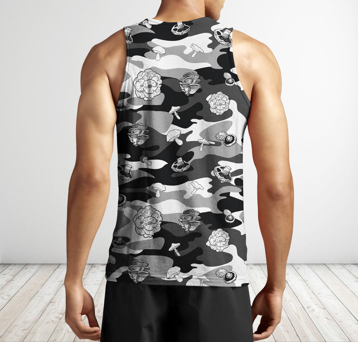 Camo Pants Mushroom Hoodie-Apparel-NTH-Tank Top-S-Vibe Cosy™