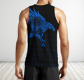 Vikings - The Raven of Odin Tattoo Blue-Apparel-HP Arts-Hoodie-S-Vibe Cosy™