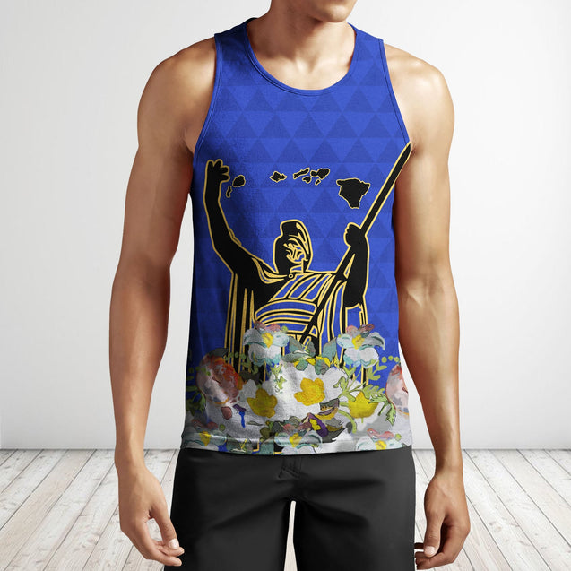 Hawaiian King Blue Polynesian Hoodie - AH J4-Apparel-Phaethon-Tank Top-S-Vibe Cosy™