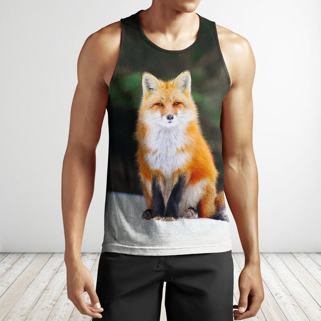 3D All Over Printed Fox Art Shirts and Shorts-Apparel-Phaethon-Tank Top-S-Vibe Cosy™