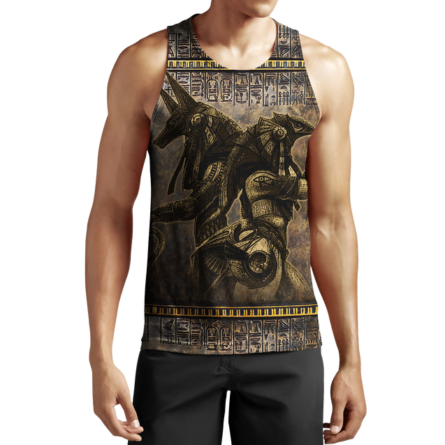 Anubis Ancient Egypt 3D All Over Printed Hoodie Clothes JJ120301-Apparel-MP-Tank Top-S-Vibe Cosy™