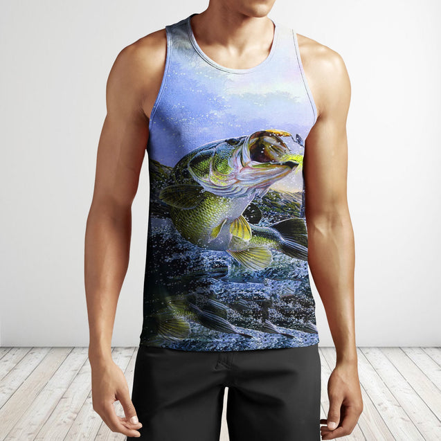 3D All Over Printing Bass Fishing Shirt-Apparel-Phaethon-Tank Top-S-Vibe Cosy™