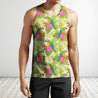 Catalina Macaw Parrot and Flower Shirt-Apparel-Phaethon-Tank Top-S-Vibe Cosy™