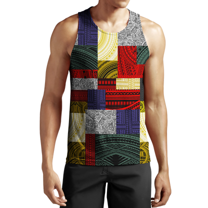 Polynesian All Over Hoodie Design Retro Patchwork JJ310101 PL-Apparel-PL8386-Tank top-S-Vibe Cosy™