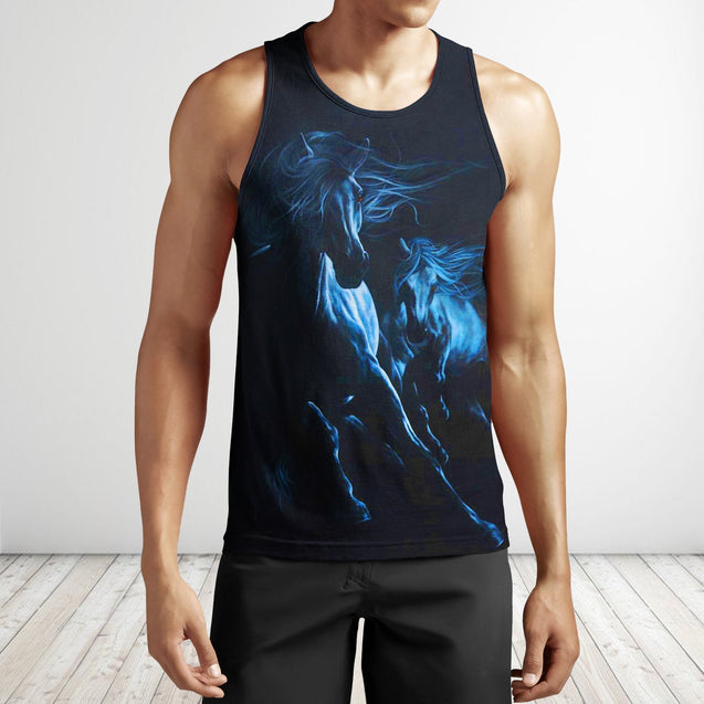 3D All Over Print Horse Light Shirts-Apparel-Phaethon-Tank Top-S-Vibe Cosy™