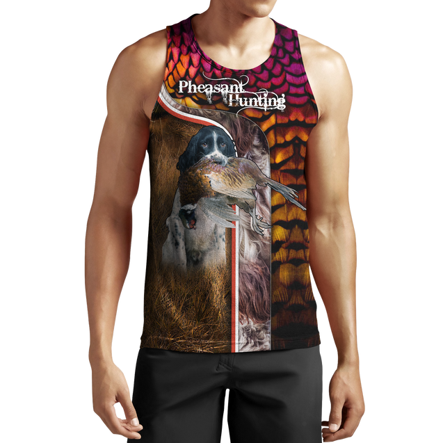 Pheasant Springer Hunting 3D All Over Printed Shirts For Men And Women JJ110102-Apparel-MP-Tank Top-S-Vibe Cosy™