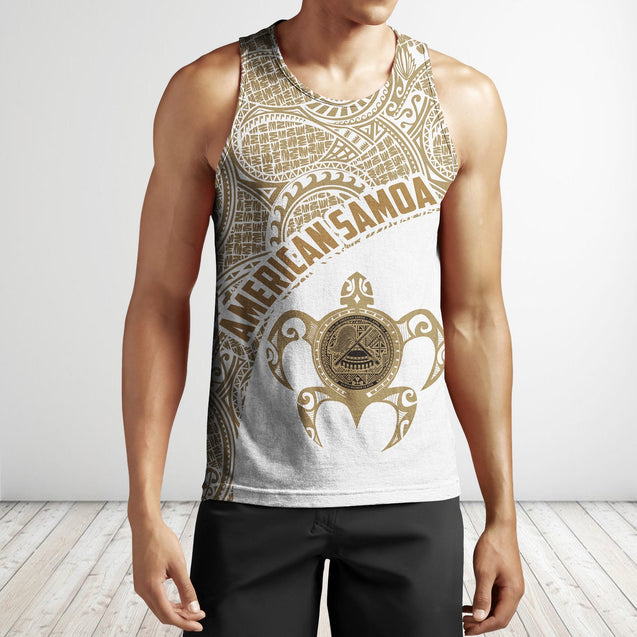 American Samoa Polynesian Hoodie - Golden & White H10-Apparel-Phaethon-Tank Top-S-Vibe Cosy™