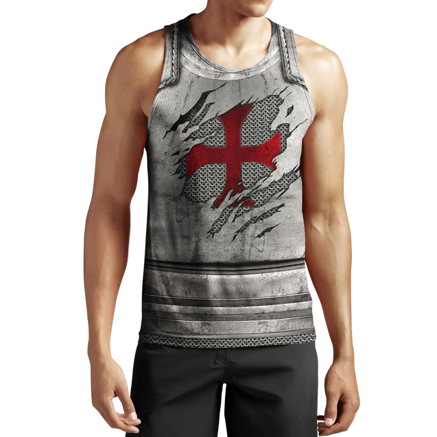 Knight Templar 3D All Over Printed Hoodie Chainmail JJ260201-Apparel-MP-Tanktop-S-Vibe Cosy™