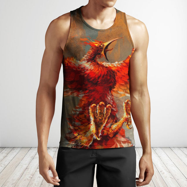 Monsters of fire Phoenix 3D All Over Printing Shirts-Apparel-Phaethon-Tank Top-S-Vibe Cosy™