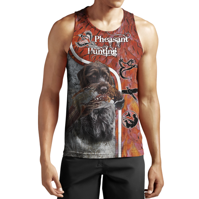 Pheasant Hunting Wirehaired Pointing Griffon 3D All Over Printed Shirts For Men And Women JJ170103-Apparel-MP-Tank Top-S-Vibe Cosy™