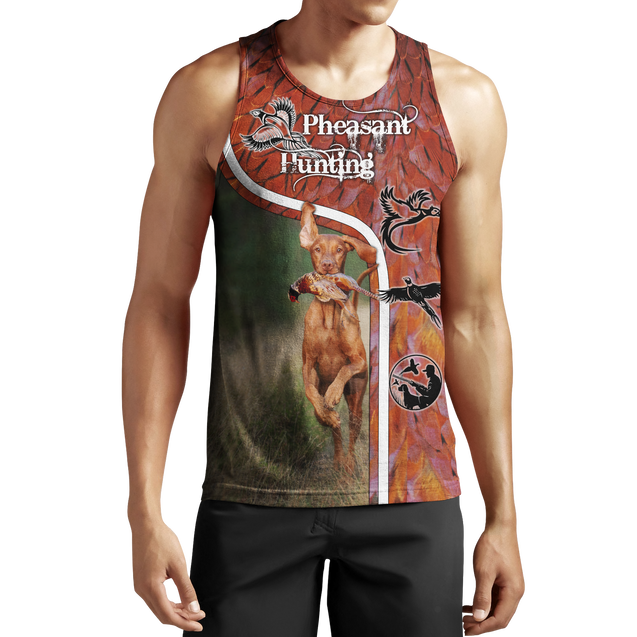 Pheasant Vizsla Hunting 3D All Over Printed Shirts For Men And Women JJ110202-Apparel-MP-Tank Top-S-Vibe Cosy™