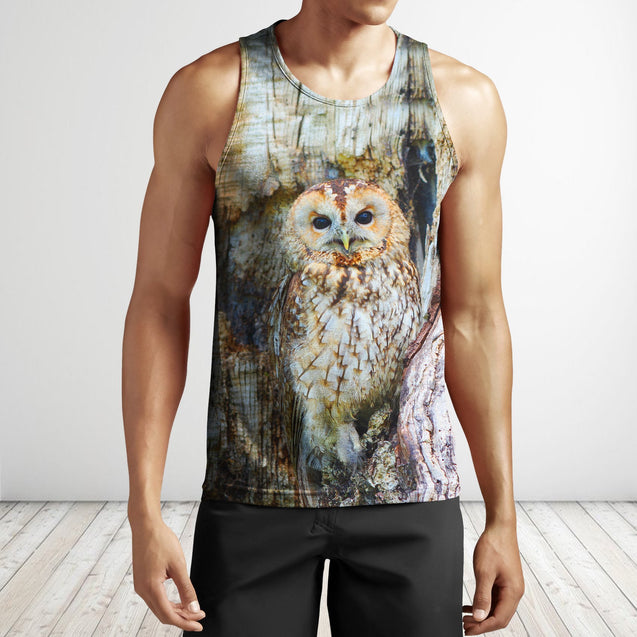 3D All Over Print Owl Shirts-Apparel-Phaethon-Tank Top-S-Vibe Cosy™