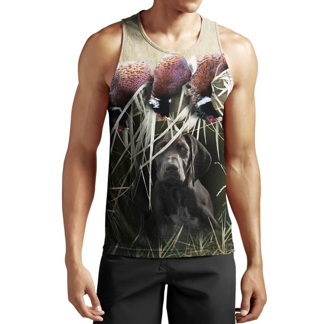 Pheasant Hunting German Shorthaired Pointer 3D All Over Printed Shirts For Men And Women JJ180201-Apparel-MP-Tank Top-S-Vibe Cosy™